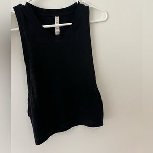 Alo Cotton high neck tank top with open sides. Hardly worn. Size M